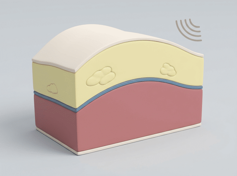 AI-illustratie met een eenvoudig anatomisch of keuzemodel voor bbl - brazilian butt lift.