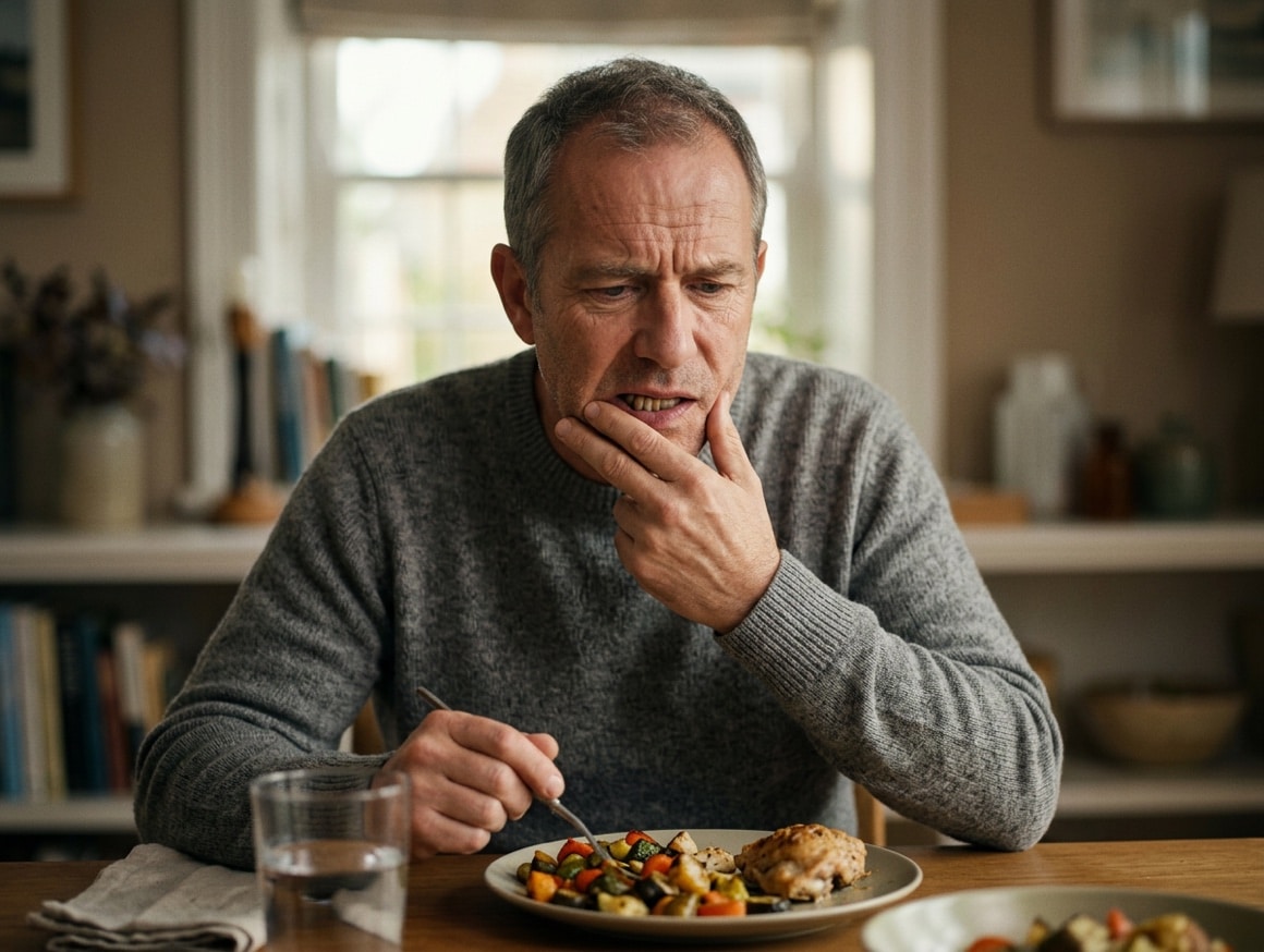 Herkenbare situatie vóór een restauratie van implantaten